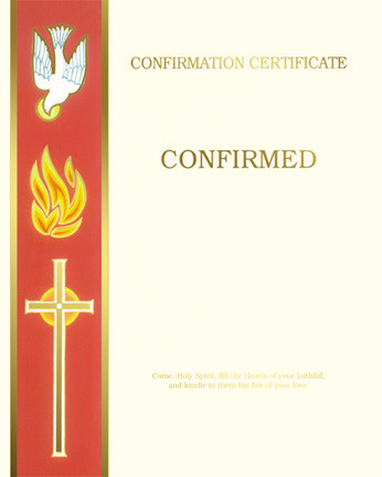 catholic confirmation certificate template