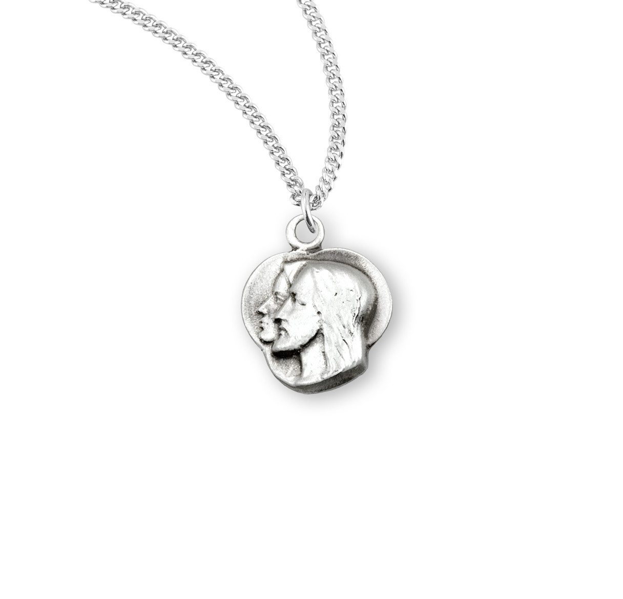 Jesus through Mary Sterling Silver Medal - Holy Land Art Company, LLC