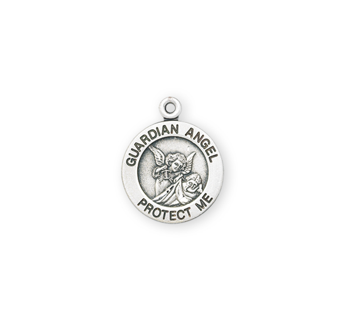Guardian Angel Round Sterling Silver Medal | 13