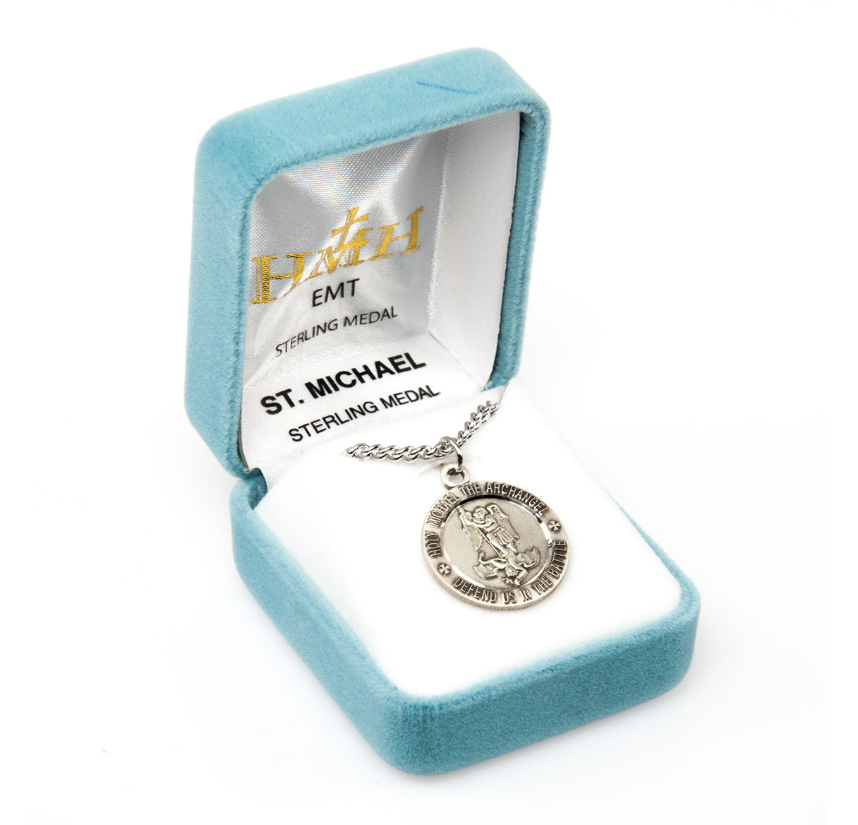 Saint Michael Sterling Silver EMT Medal Holy Land Art Company, LLC