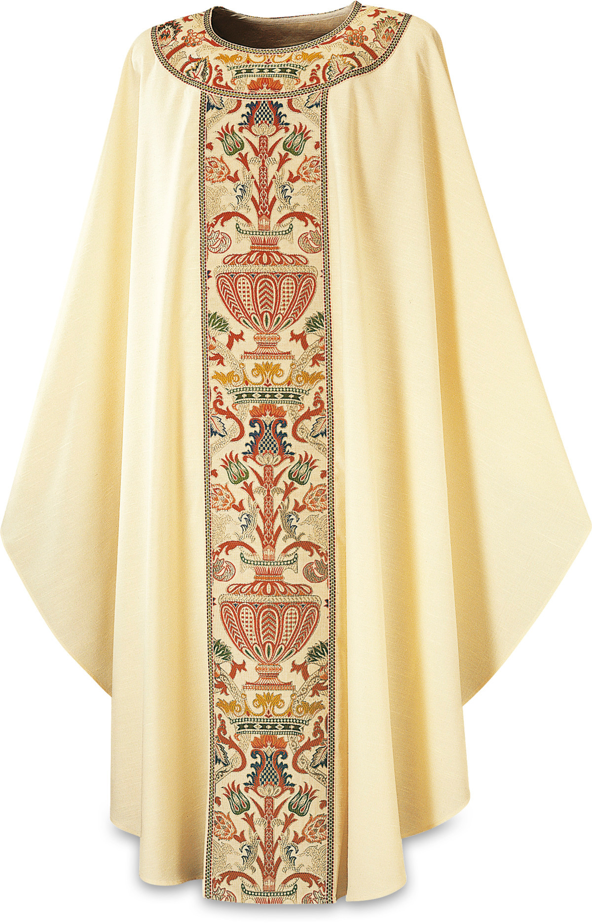 2750 Regina Coronation Gothic Chasuble Embroidered Plain Neck Poly