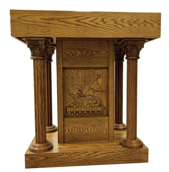 49 Paschal Lamb Altar of Repose Oak Multiple Finishes Available