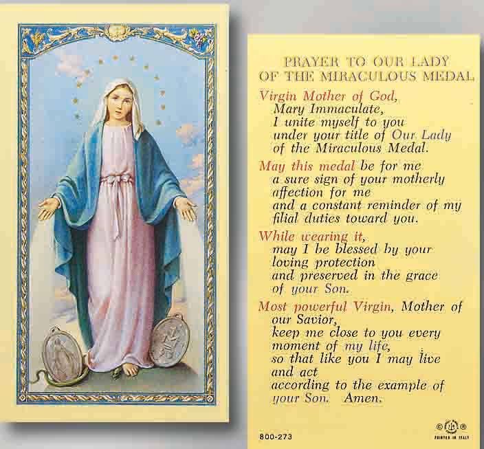 Our Lady Of Miraculous Medal Novena And Prayers Booklet Holy Land Art 