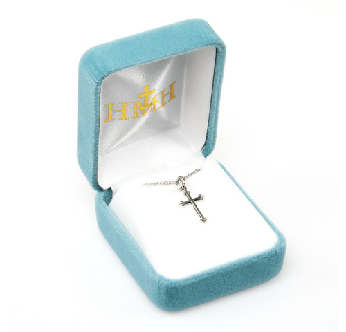 Sterling Silver Small Budded Cross