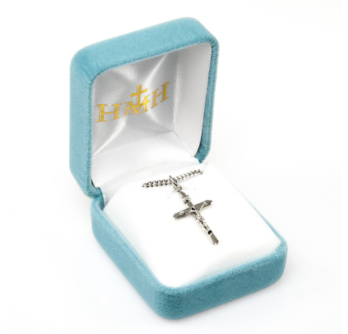 Stream Lined Sterling Silver Crucifix