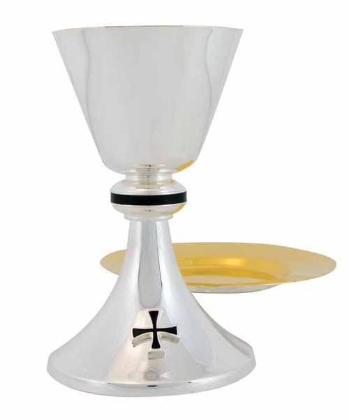 Chalice & Paten | 7", 8oz. | Silver Plated | 24K Gold Lined