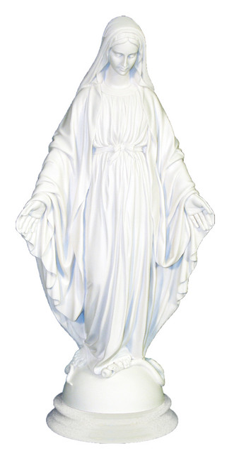 16.5" Our Lady Of Grace | White Alabaster