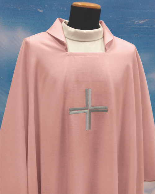 #620 Lightweight Cross Chasuble | Square Collar | 100% Micro Poly | All Colors