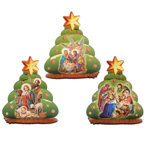 Standing Christmas Tree Decoration | Pack of 3