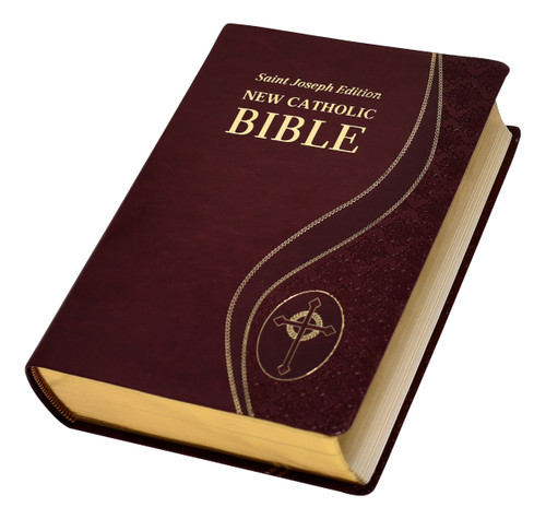 St. Joseph New Catholic Bible | Burgundy | Giant Type | Engrave