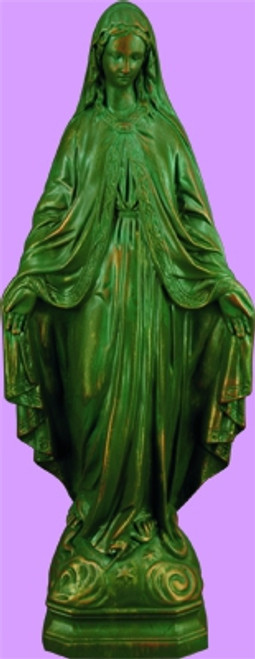 24" Our Lady of Grace Garden Statue | Patina Finish