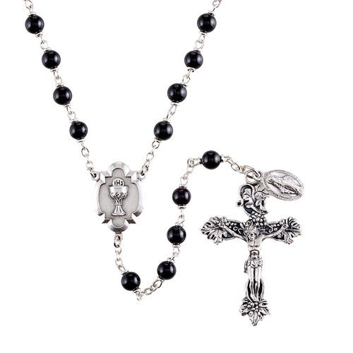 Heritage First Communion Rosary | Black