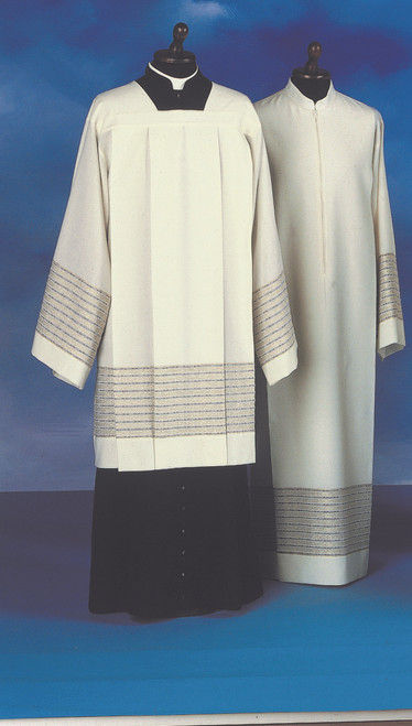 #918 Tessuto Gold Thread Surplice | Pure Mixed Wool