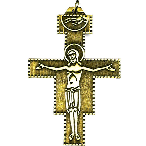 2 5/8" San Damiano Pectoral Cross | 28" Chain