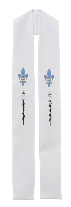 #705 Fleur De Lis Overlay Stole | All Colors