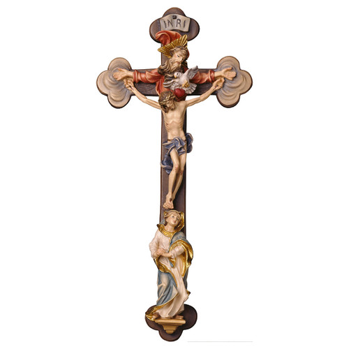 Holy Trinity Crucifix | Hand Carved in Italy | Multiple Sizes