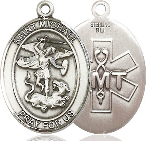 St. Michael EMT Sterling Silver Pendant