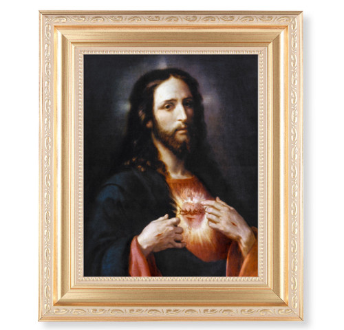 Sacred Heart of Jesus Gold Framed Art | Style D