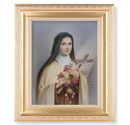 St. Therese Gold Framed Art | Style A
