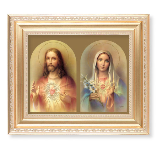The Sacred Hearts Gold Framed Art | Style B