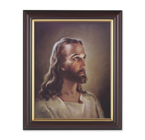 Head of Christ Walnut Framed Art | Style B | 8" x 10"