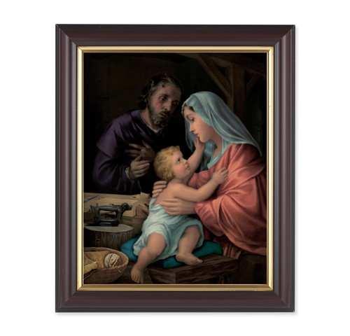 Holy Family Walnut Framed Art | Style D | 8" x 10"