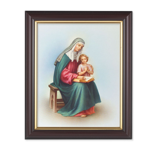 St. Anne Walnut Framed Art | 8" x 10"