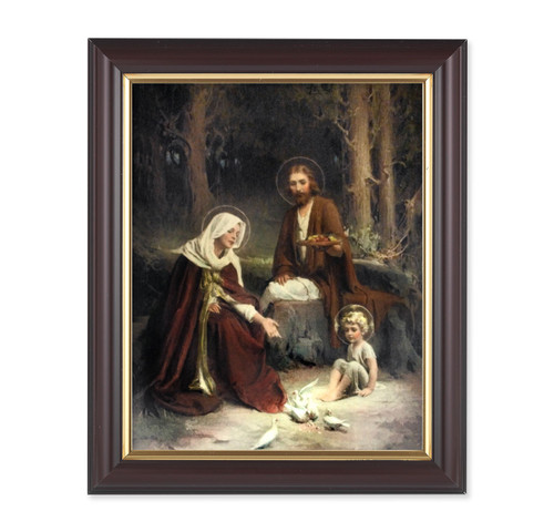 Holy Family Walnut Framed Art | 8" x 10"