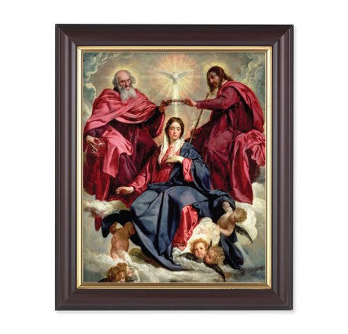 Crowning of Mary Walnut Framed Art | 8" x 10"