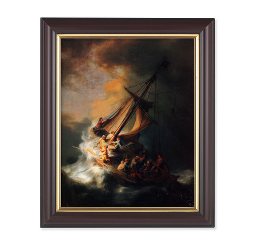 The Storm on the Sea of Galilee Walnut Framed Art | 8" x 10"