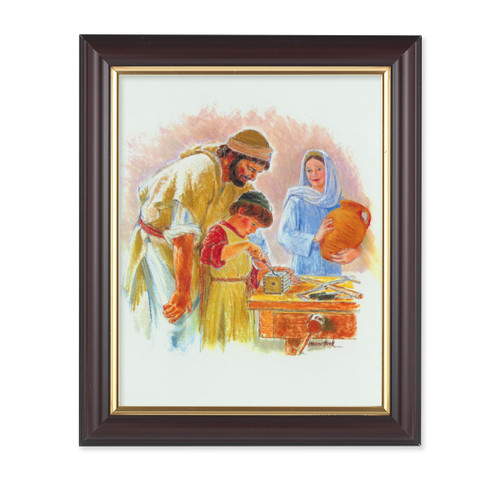 Jesus the Carpenter Walnut Framed Art | 8" x 10"