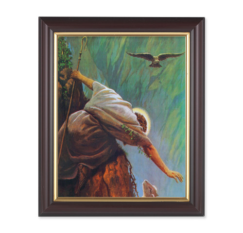 The Lost Sheep Walnut Framed Art | 8" x 10"