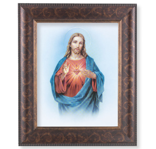 Sacred Heart of Jesus Art-Deco Framed Art | Style A