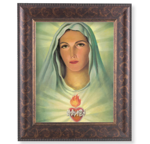 Immaculate Heart of Mary Art-Deco Framed Art | Style G