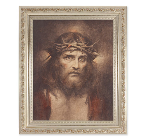 Ecce Homo Antique Silver Framed Art