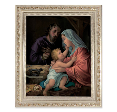 Holy Family Antique Silver Framed Art | Style D