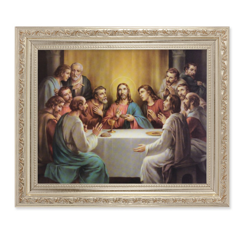 Last Supper Antique Silver Framed Art | Style B