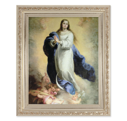 Immaculate Conception Antique Silver Framed Art | Style A