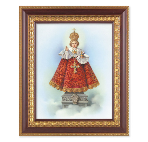 Infant of Prague Cherry Gold Framed Art