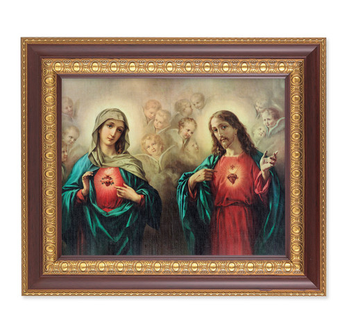 The Sacred Hearts Cherry Gold Framed Art