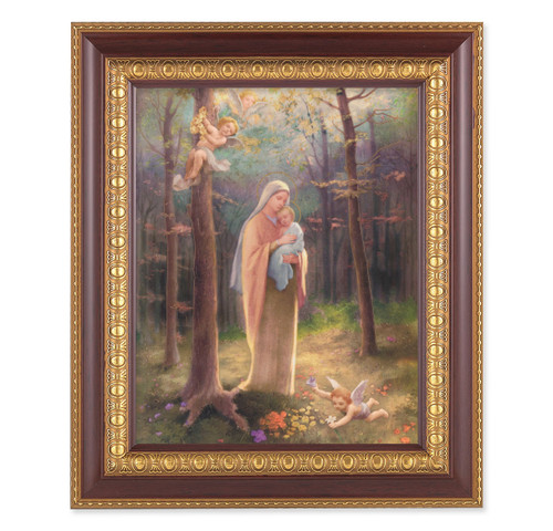 Madonna of the Woods Cherry Gold Framed Art