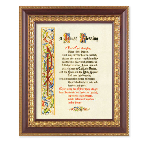 House Blessing Cherry Gold Framed Art | Style C