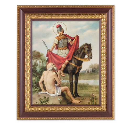 St. Martin of Tours Cherry Gold Framed Art