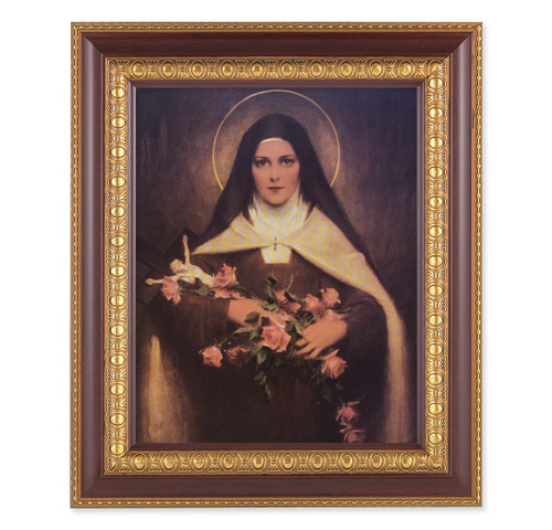 St. Therese Cherry Gold Framed Art