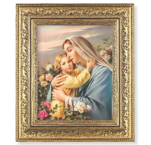 Madonna and Child Gold-Leaf Antique Framed Art | Style A