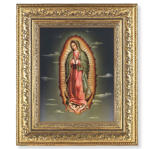 Our Lady of Guadalupe Gold-Leaf Antique Framed Art | Style G