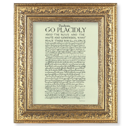 Go Placidly Gold-Leaf Antique Framed Art