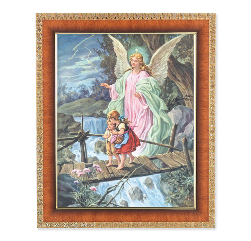 Guardian Angel Natural Tiger Cherry Framed Art | Style A