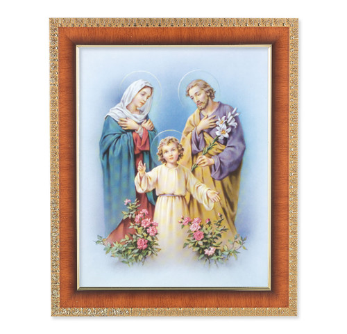 Holy Family Natural Tiger Cherry Framed Art | Style A