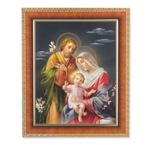 Holy Family Natural Tiger Cherry Framed Art | Style C